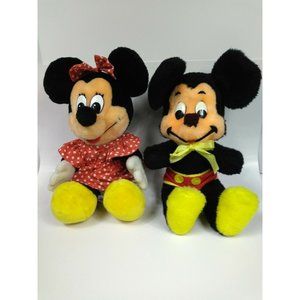 Mickey & Minnie Mouse Set Plush Animal 13" Toy Walt Disney World Disneyland Doll